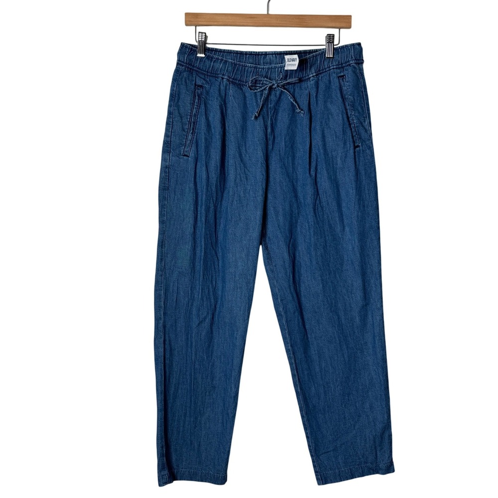 Old Navy High Waisted Billie Straight Ankle Denim Trouser Pants Womens Med NEW